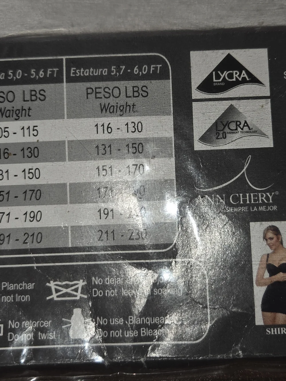 Ann Chery 4012 BLACK Latex Body Thong - Picture 2 of 7